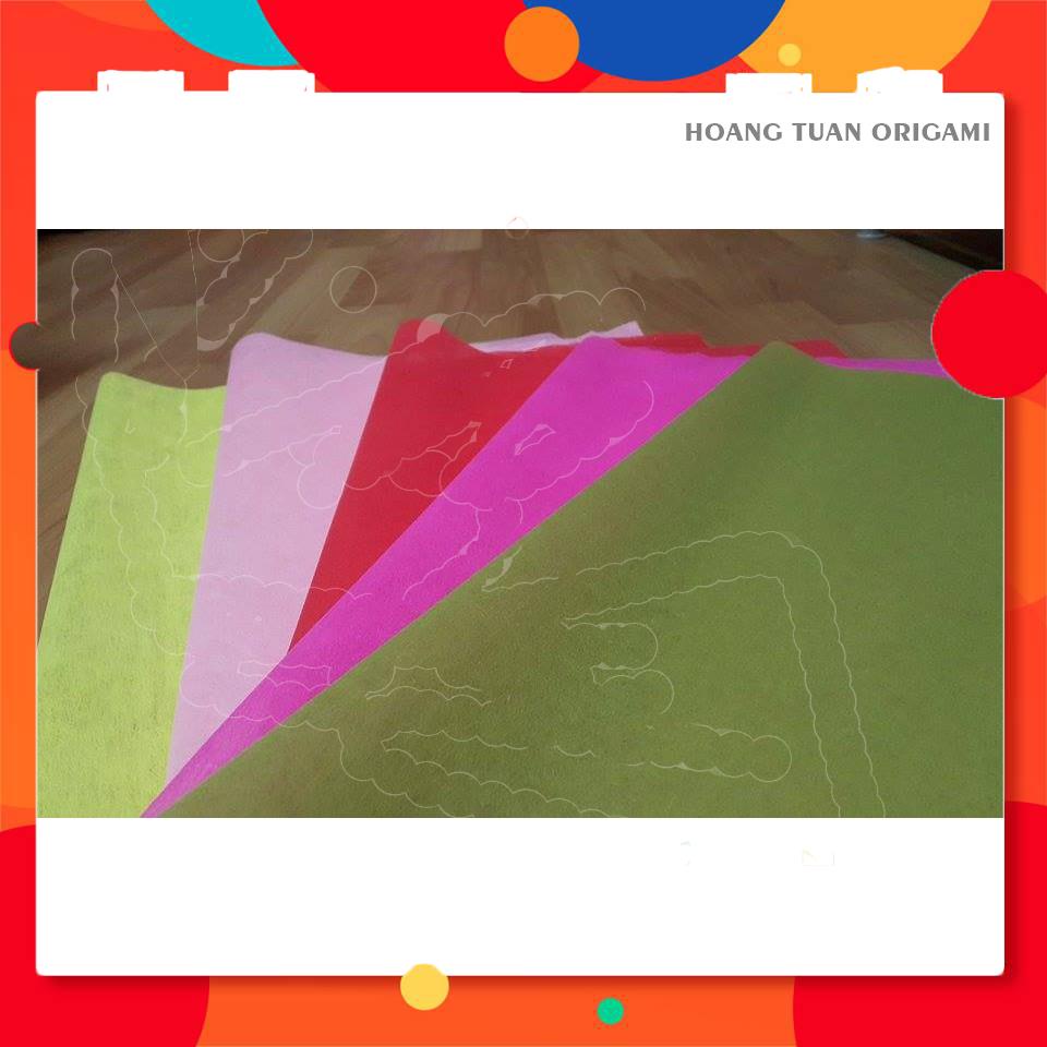 Giấy nhăn, giấy gói quà Hàn Quốc, origami, làm hoa