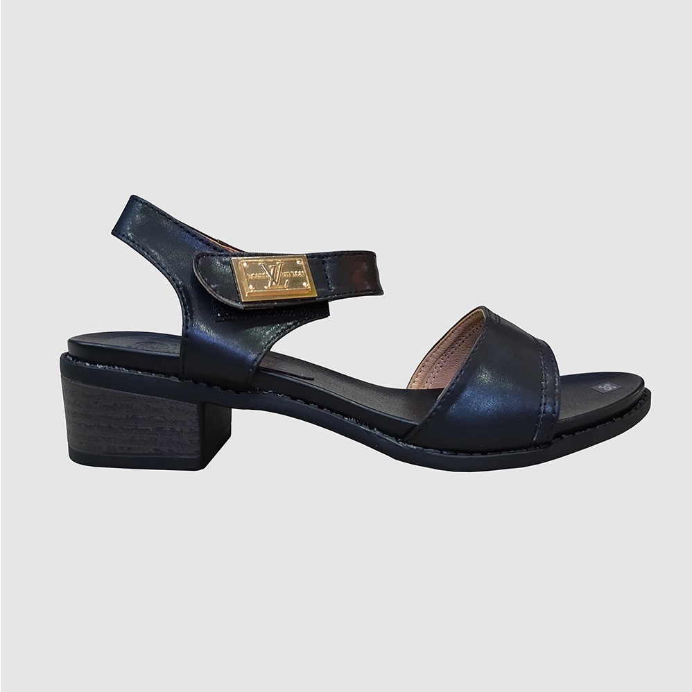 Giày Sandal nữ cao gót 7cm TiTi ĐÔ thời trang da bò thật cao cấp DNU2093b