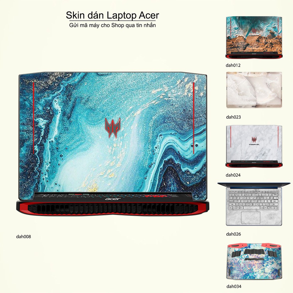 Skin dán Laptop Acer in hình vân đá (inbox mã máy cho Shop)