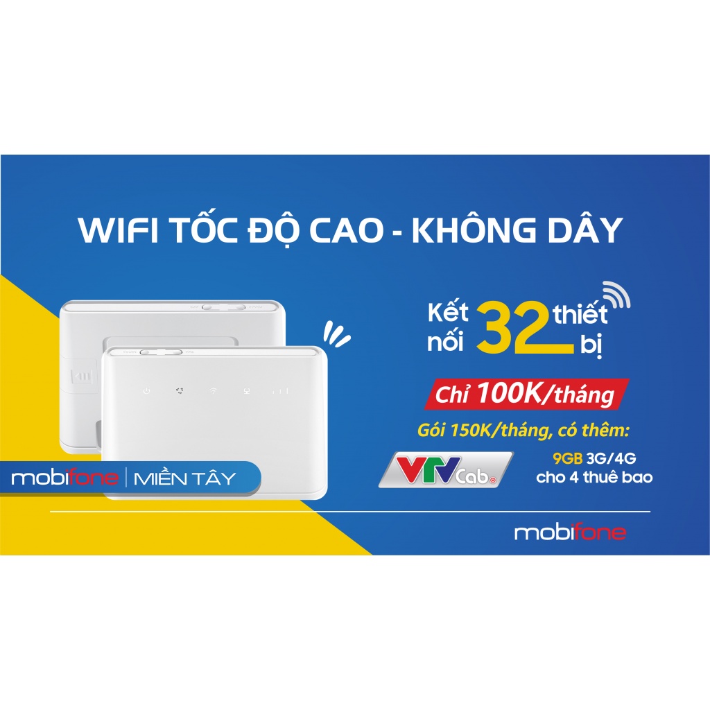 Bộ Mobiwifi kèm sim MobiFone, sử dụng 12 tháng