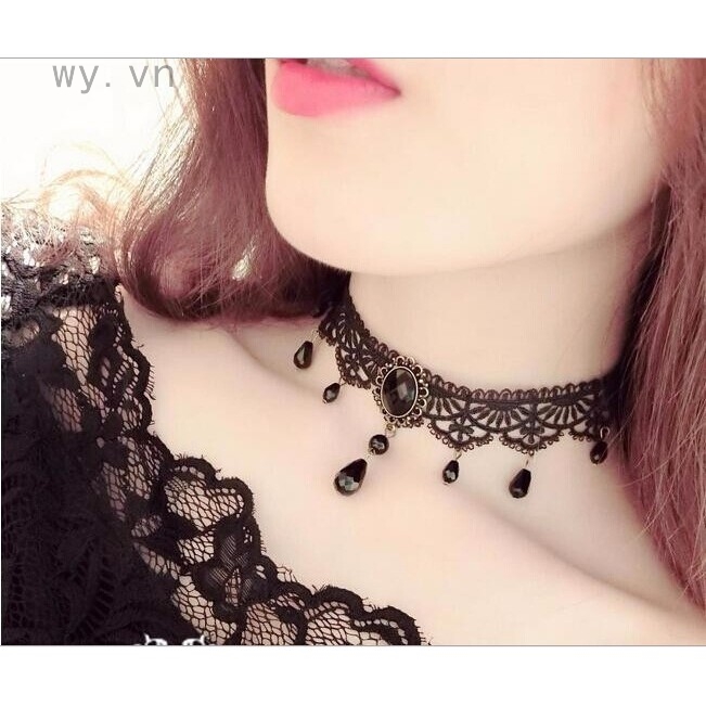 Vòng choker ren đính hạt sang trọng cho nữ