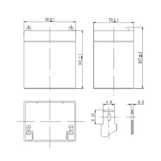 [Hoả Tốc] Ắc quy Vision 12V 5Ah CP1250 - (PDC-TECH)