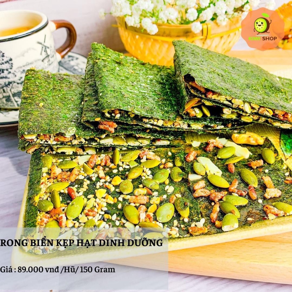 Combo Rong biển mix nhiều loại Kẹp hạt dinh dưỡng FIGO ăn kiêng, giảm cân, healthy - Đồ ăn vặt văn phòng