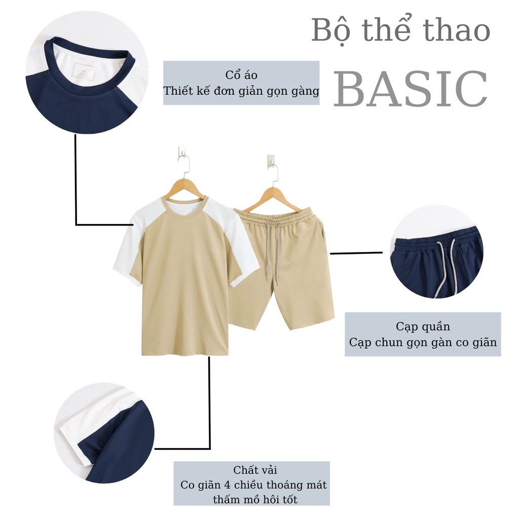 Bộ Quần Áo  Thể Thao BAGGY UNISEX Nam Mùa Hè Phong Cách Cao Cấp