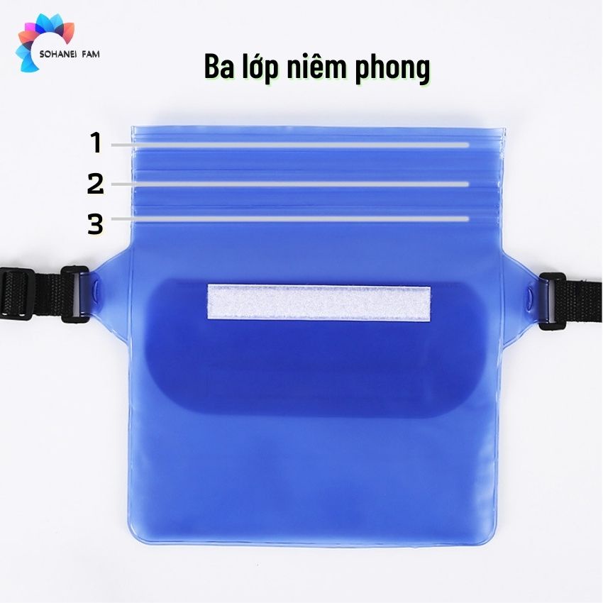 Túi Chống Nước Điện Thoại Size Lớn 3 Lớp Niêm Phong, Dùng Khi Đi Biển, Đi Bơi, Đi Mưa... -SOHANEI FAM
