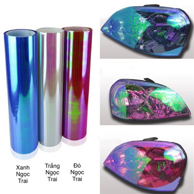 Đề can (decal) dán pha đèn màu ngọc trai