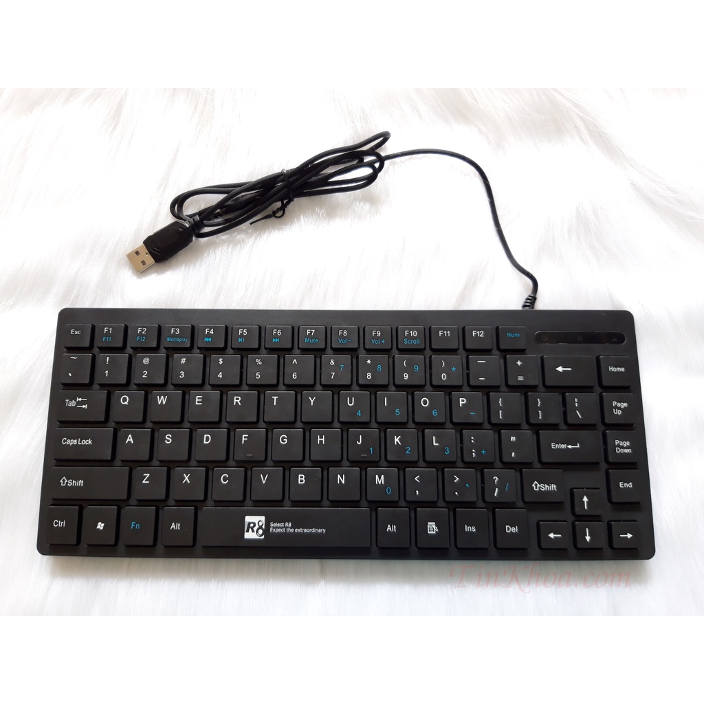 Bàn phím mini cho laptop/pc/smart TV - bàn phím máy tính hãng R8 1812