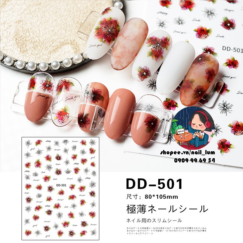 [Video Thực Tế] Nail Sticker - Dán Móng Tay Cánh Hoa