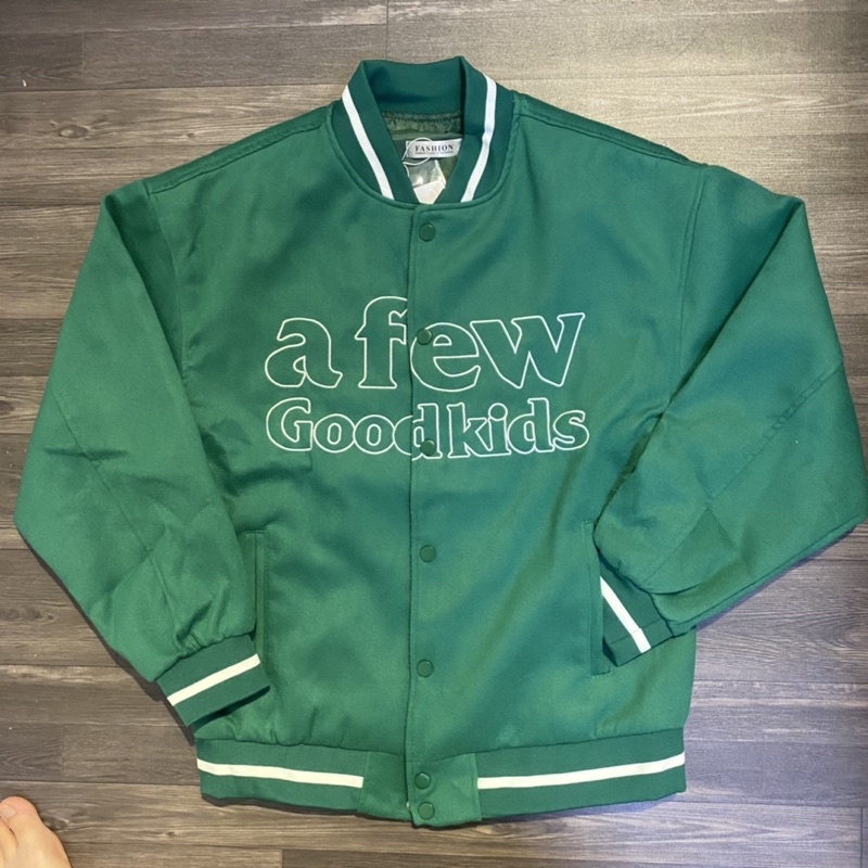 Áo Khoác a few good kids - Vasirty jaket dạ thêu dập 2 lớp nam nữ