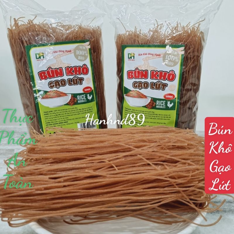 Túi 500g bún gạo lứt nguyên chất loại 1 ăn kiêng | BigBuy360 - bigbuy360.vn