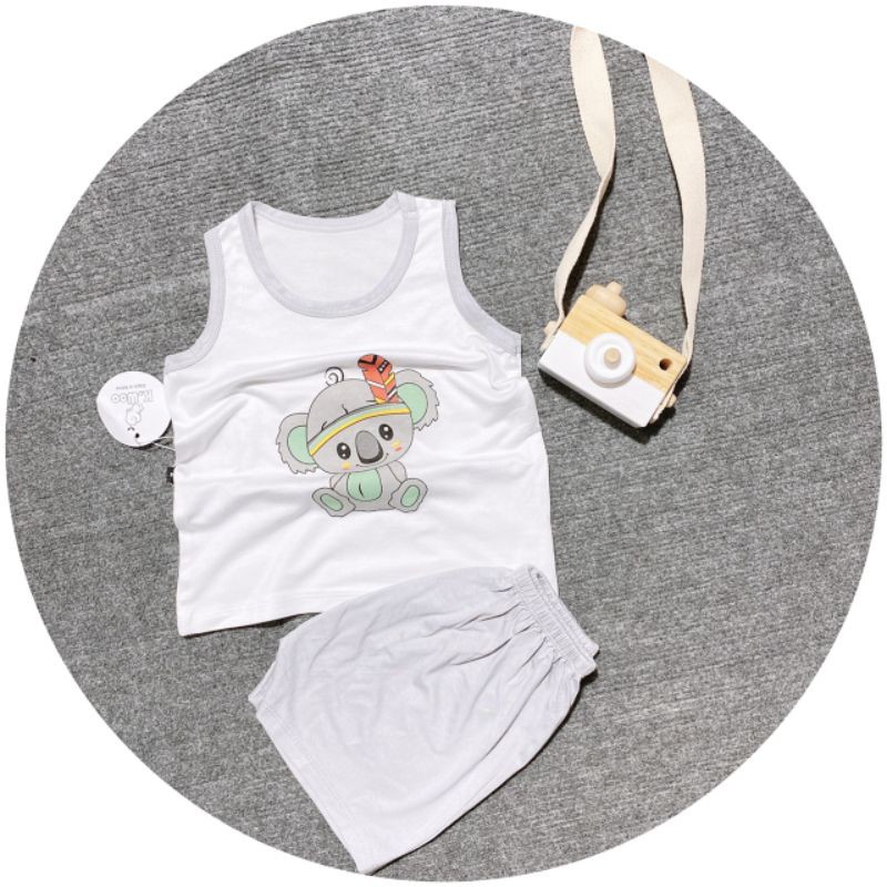 Bộ Ba Lỗ Thun Lạnh hình Quần Màu Cho Bé ( Hàng loại 1)