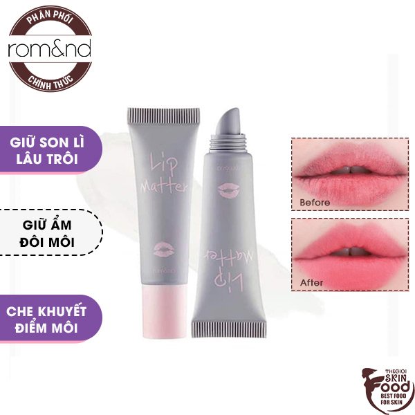 Gel Hóa Phép Son Thành Son Lì Và Khóa Màu Son Romand Lip Matter 8g