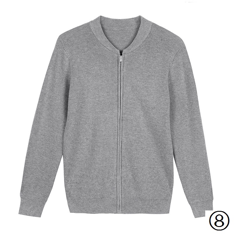 Áo Khoác Cardigan Dệt Kim Phối Khóa Kéo Phong Cách Hàn Quốc Thời Trang Xuân Thu 2021 Mới Cho Nam