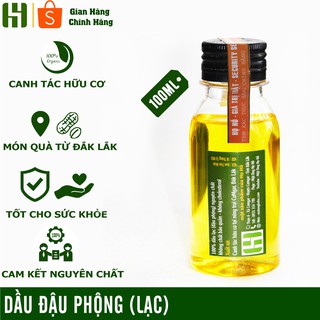[Dầu ăn cho sức khỏe] Dầu lạc Dầu phộng Họ Hồ nguyên chất, chai dùng thử 100ml