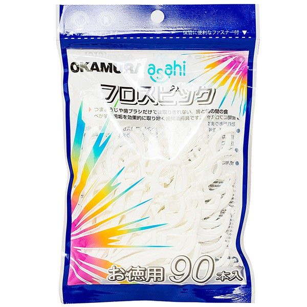 Tăm Chỉ Kẽ Răng Okamura Làm Sạch Răng, Loại Bỏ Mảng Bám, Ngừa Nha Chu, Giảm Hôi Miệng
