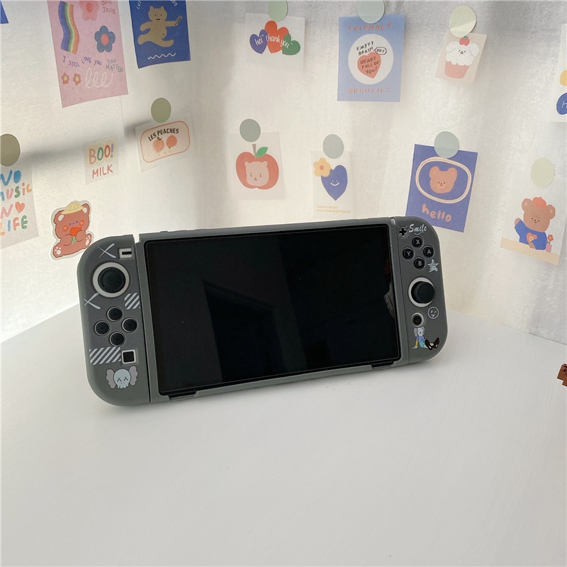 Ốp Mềm Bảo Vệ Tay Cầm Chơi Game Nintendo Switch V1 V2 OLED KAWS