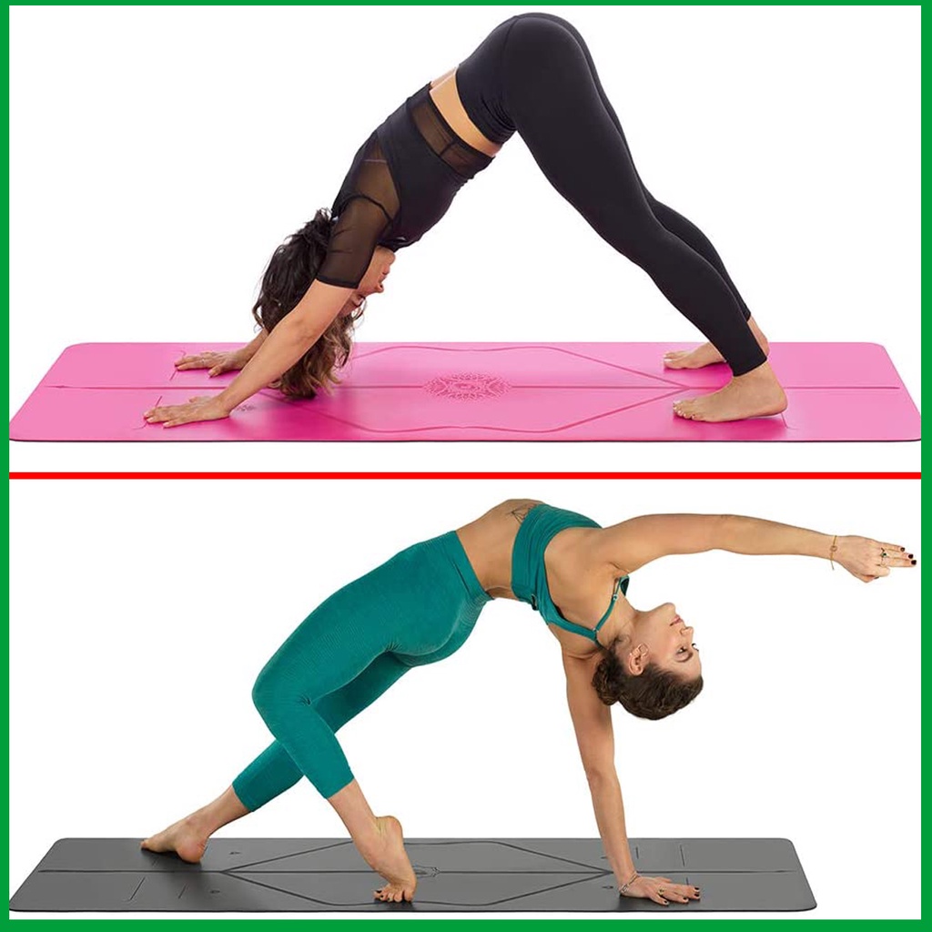 [Màu Hồng] Thảm Yoga Định Tuyến Da PU - Màu Hồng - Thảm Tập Yoga Vân Định Tuyến Tập Gym Thể Thao Siêu Bám Sàn Cao Cấp