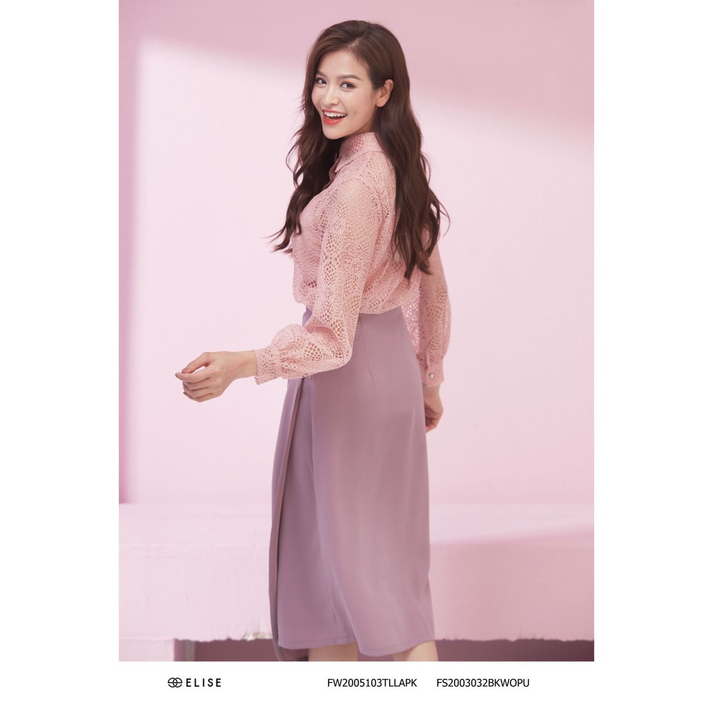 [Mã WABRLOW5 giảm 15% đơn 300K] Chân váy tím ly khóa sườn Elise | BigBuy360 - bigbuy360.vn