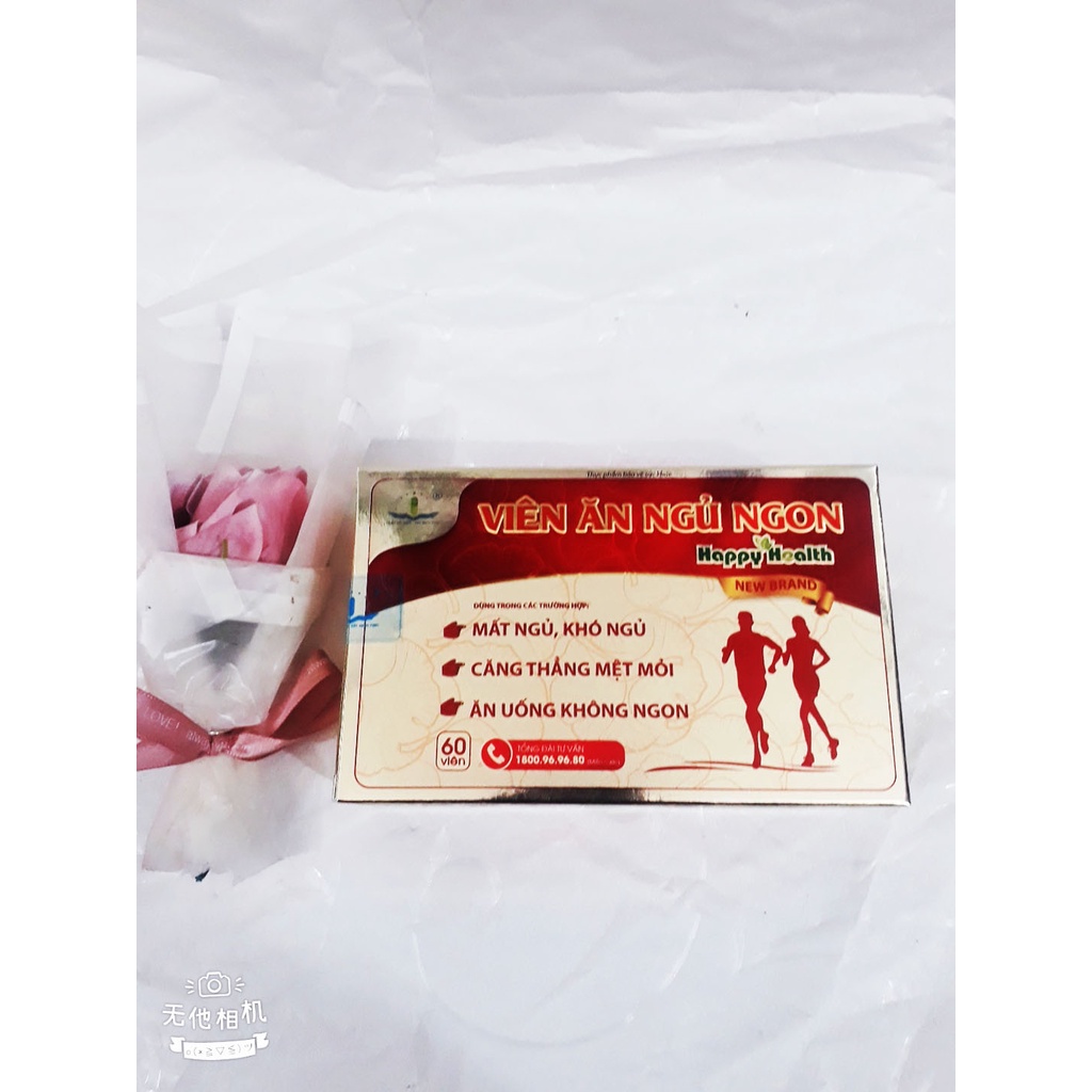 Viên ăn ngủ ngon Happy Health, giúp giảm căng thẳng, mệt mỏi, dưỡng tâm an thần, giảm stress; giúp ăn ngon ngủ tốt