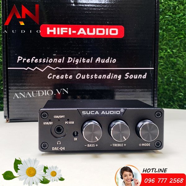 Bộ giải mã DAC Q4 Phiên bản 2022  - Đọc Trực Tiếp USB/ Bluetooth- Tặng ngay dây quang Liton