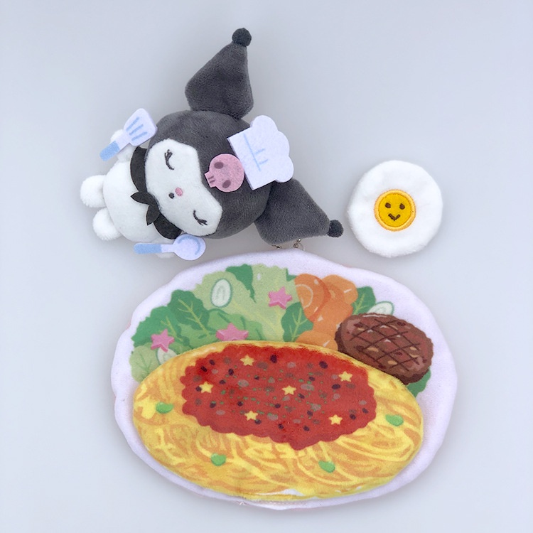 Sanrio Búp Bê Nhồi Bông Hình Thỏ kuromi melody Dễ Thương Kèm Móc Khóa # 1