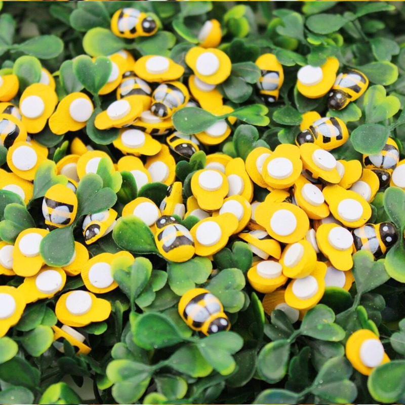 Set 100 Miếng Gỗ Hình Con Ong Dán Tường DIY Trang Trí Nội Thất