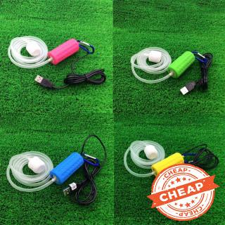Máy Bơm Oxy Mini Bằng Silicon Có Cổng USB Chất Lượng Cao Cho Bể Cá