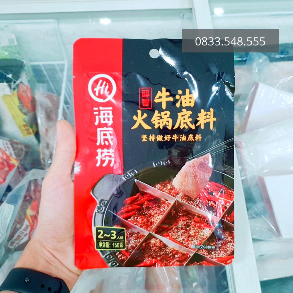 Cốt Lẩu Tê Cay Haidilao Truyền Thống, Gói Gia Vị Lẩu Tứ Xuyên Vị Tê Cay Nồng, Ăn Kèm Đậu Phụ Phomai Rất Ngon