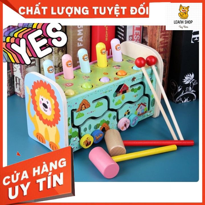 Đập chuột kết hợp đàn đa năng bằng gỗ cao cấp cho bé - đồ chơi trí tuệ