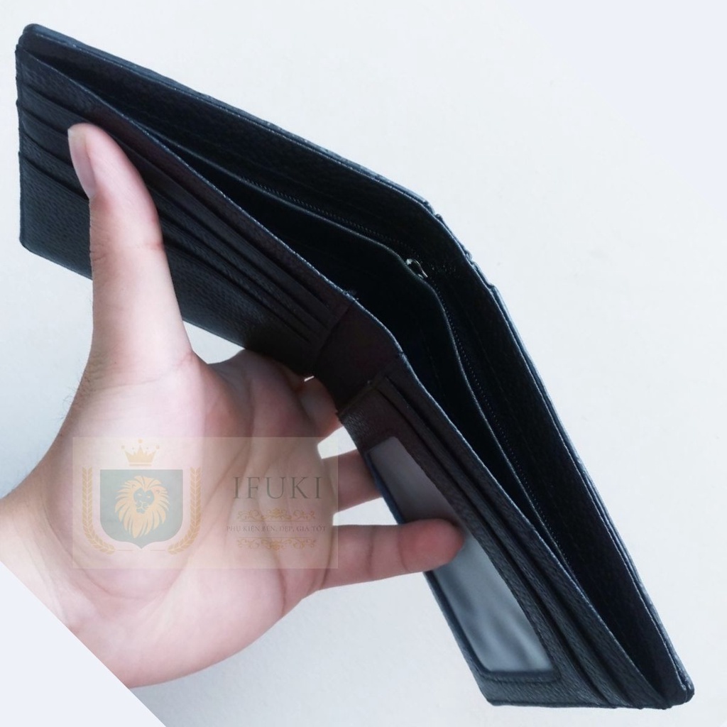 Ví da nam dáng ngang làm từ da cá sấu thật , cao cấp , nhỏ gọn , đẹp , dùng đựng thẻ , đựng tiền - IFUKI