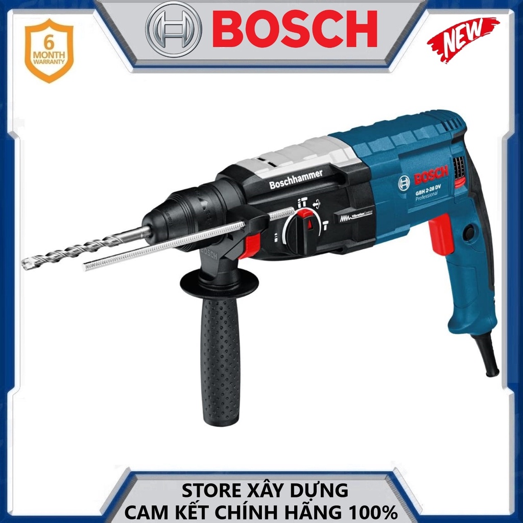 MÁY KHOAN BÚA 820W 3,2J BOSCH GBH 2-28 DV- HÀNG CHÍNH HÃNG