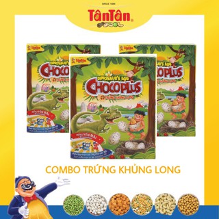 Combo 3 Đậu Phộng Trứng Khủng Long Chocoplus Tân Tân Hộp 38g