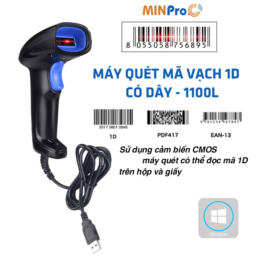 Máy quét mã vạch không dây YHD máy bắn mã vạch cầm tay Barcode 1D 2D chính hãng MINPRO - Bảo hành 1 năm