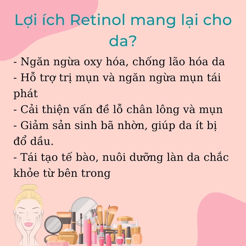 Kem dưỡng chống lão hoá ngừa mụn RETINOL CREAM 5ml