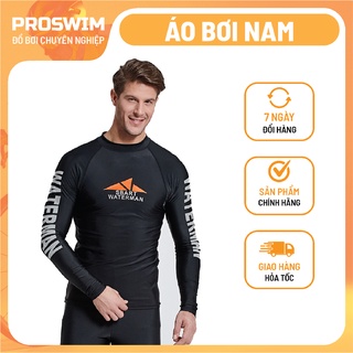 Áo Bơi Nam Dài Tay Chống Nắng Chống UV Sbart Đen