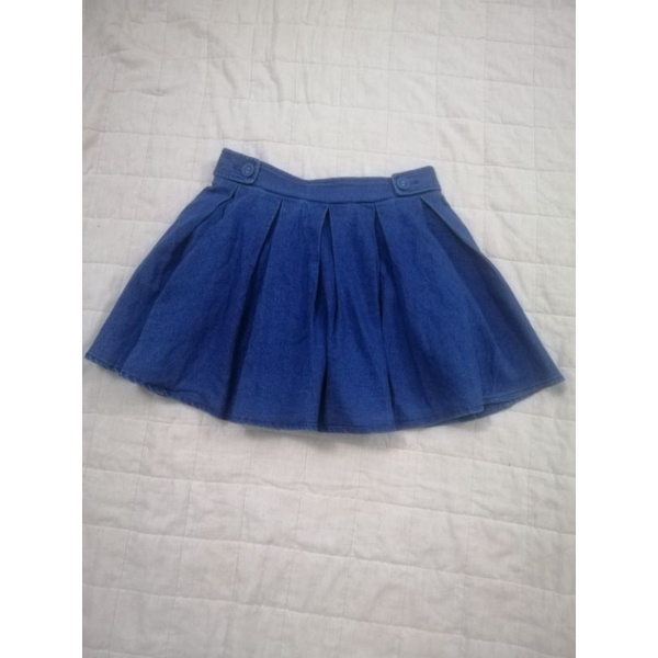 Quần váy si vải Jean lưng thun sau mã 01.