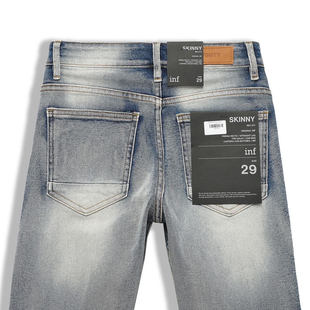 Quần Jean Inf Xám Bạc Wash