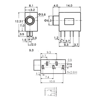 Bộ 3 Jack audio cái 3.5mm PJ-325