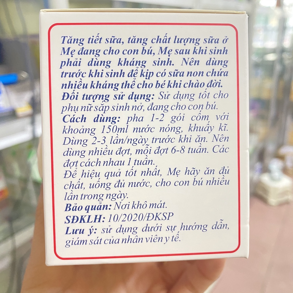 Cốm lợi sữa Munmilk hộp 20 túi
