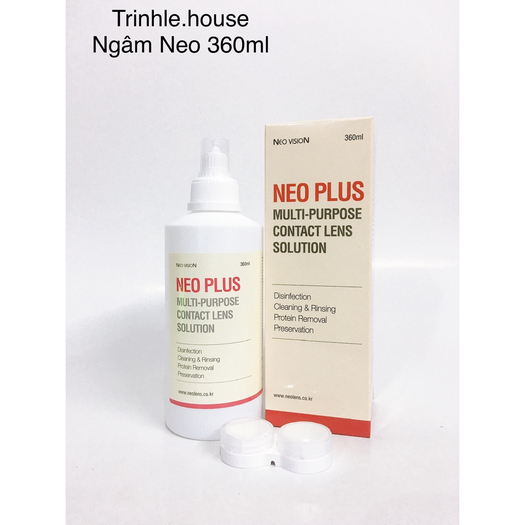 Nước ngâm lens, kính áp tròng chai 360ml các hãng Qeye, Aqua, Frenz Pro B5, Forest Leaf, Neo Vision, renu.