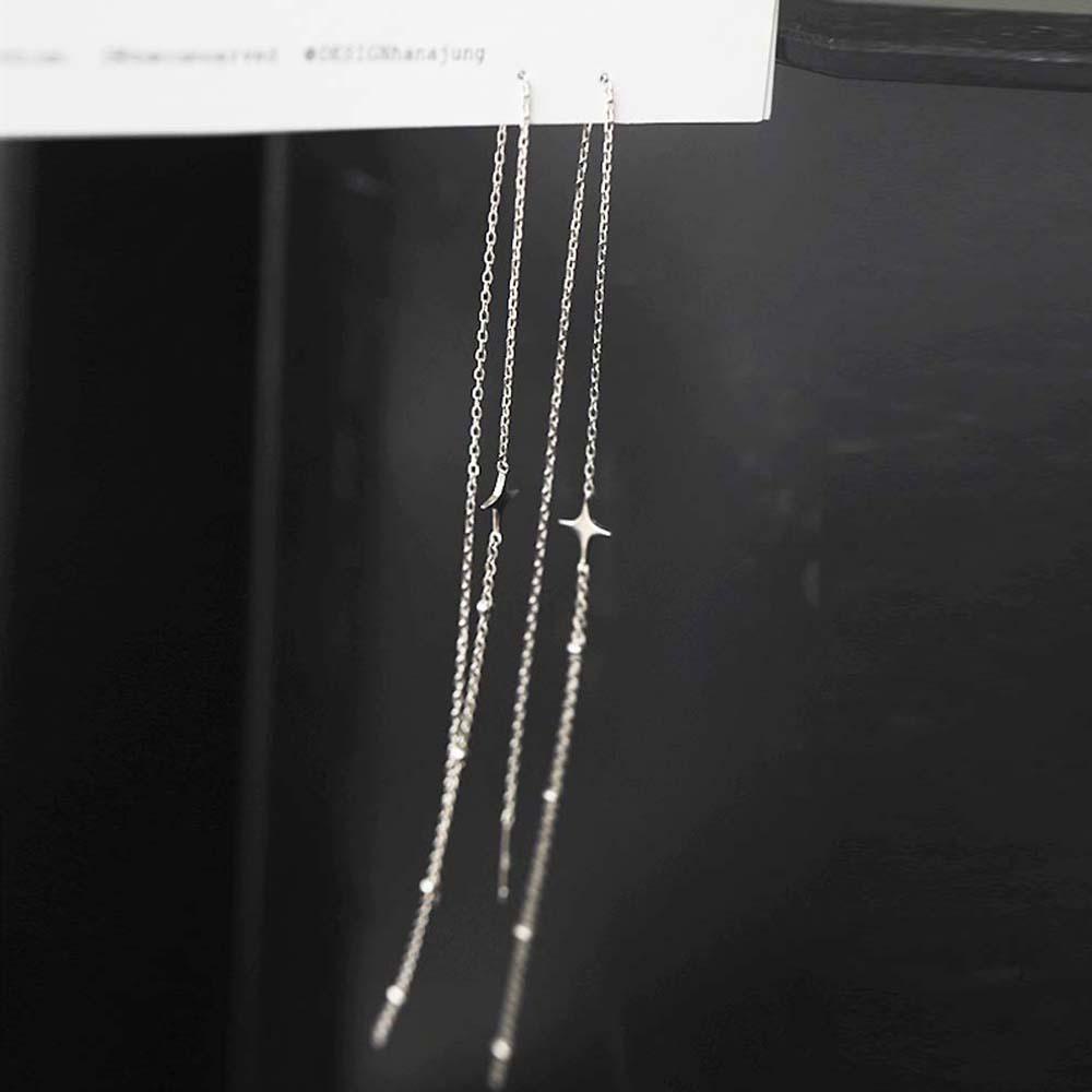 1 Khuyên Tai Dáng Dài Hình Thánh Giá Ngôi Sao Phong Cách Đơn Giản Cho Nữ