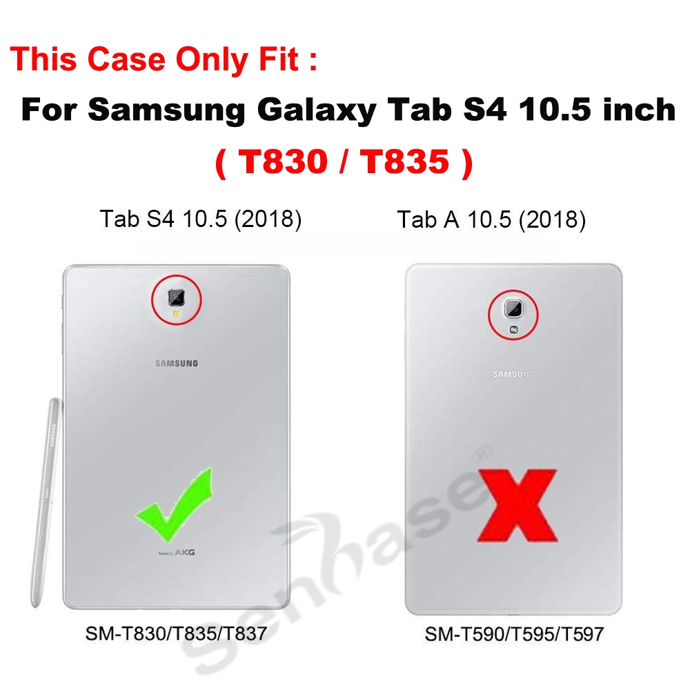 Ốp Máy Tính Bảng Pc Silicone 2 Trong 1 Chống Sốc Có Giá Đỡ Cho Samsung Galaxy Tab S4 10.5 Inch Sm-T830 Sm-T835 T830 T835