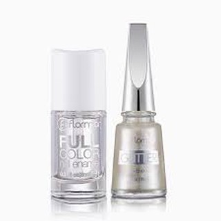 Combo sơn bóng flormar full color nail enamel fc36 - sơn móng tay kim tuyến ánh bạc flormar