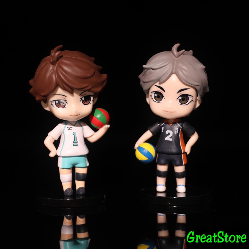 SET 8 MÔ HÌNH VUA BÓNG CHUYỀN Kageyama Tobio,Kozume Kenma,Hinata Shoyo,Toru Oikawa,Tsukishima Kei,Ushujima Wakatos