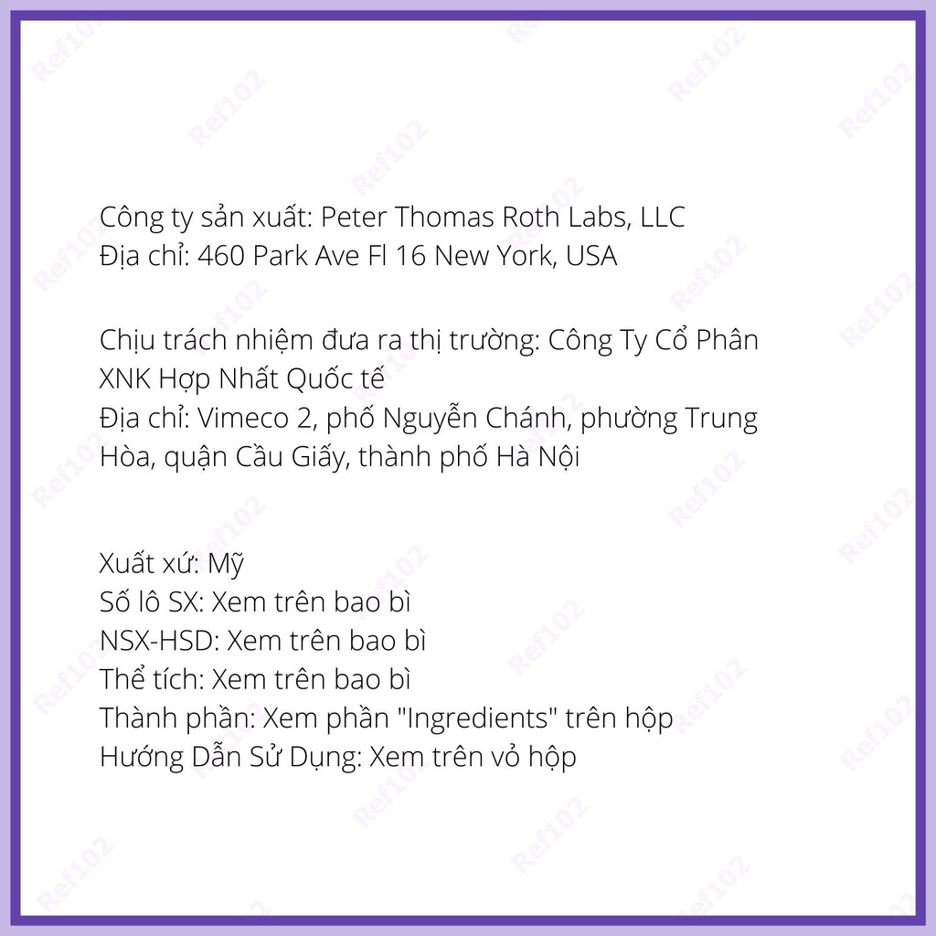 💦 PETER THOMAS ROTH - Tinh Chất HA Cấp Nước Chống Lão Hóa Water Drench Hyaluronic Glow Serum