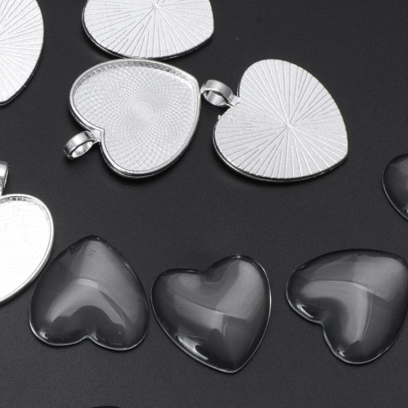 Arin Set 10 Khuyên Tai Trái Tim Rỗng Mạ Vàng / Bạc Làm Khuyên Tai