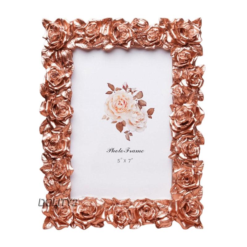 [Dolity2] Khung Ảnh Trang Trí Hình Hoa Phong Cách Vintage Kết Cấu Trang Trí Bàn Làm Việc
