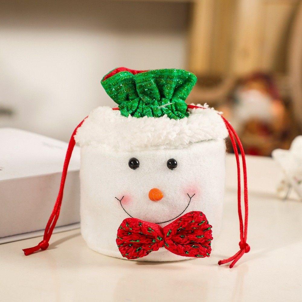 Túi Dây Rút Đựng Kẹo In Hình Ông Già Noel Dễ Thương