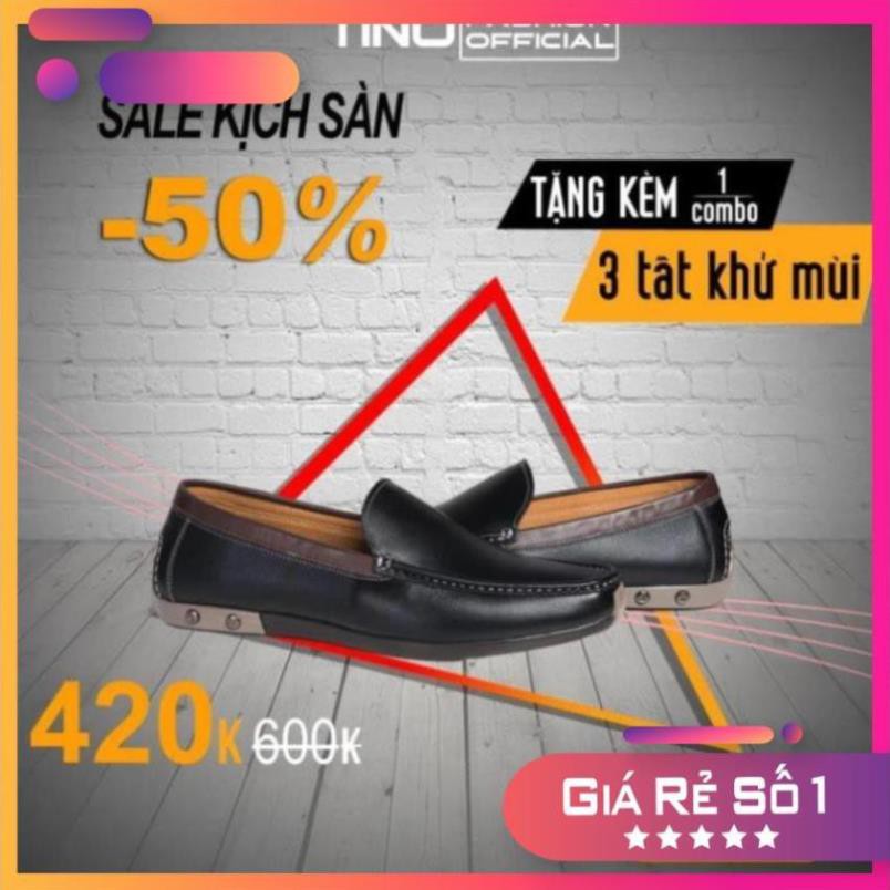 [Sale 3/3] Giày nam lười Tino đế bệt da bò thời trang GL79 Sale 11 -op1 - | .