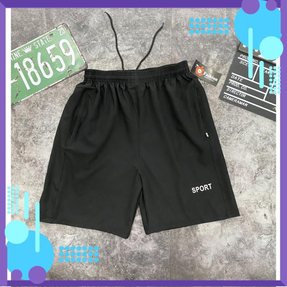 [SALE] quần đùi nam vải gió sport màu đen | BigBuy360 - bigbuy360.vn